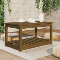 VIDAXL Table De Jardin Marron Miel 82,5x50,5x45 Cm Bois Massif De Pin -Pas Cher Jardinoa Magasin 01e6f7cea06cd238