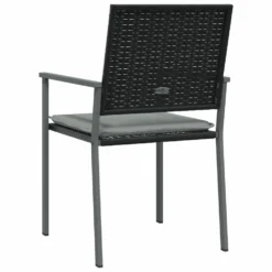 VIDAXL Chaises De Jardin Et Coussins Lot De 2 Noir 54x62,5x89 Cm Rotin -Pas Cher Jardinoa Magasin 0441842293c42c70