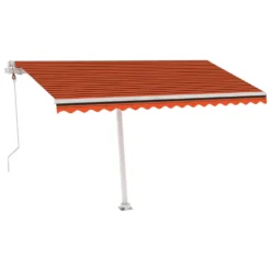 VIDAXL Auvent Automatique Sur Pied 400x300 Cm Orange/marron -Pas Cher Jardinoa Magasin 045b78fbb108a76b