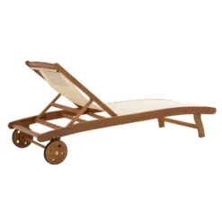 Lot De 2 Bains De Soleil En Eucalyptus écru