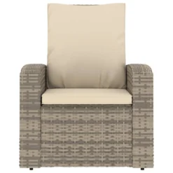 VIDAXL Fauteuil Inclinable De Jardin Avec Coussins Marron Clair Rotin -Pas Cher Jardinoa Magasin 0a600feb46cb7fb6