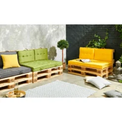 Coussin Pour Palette Matelassé Vert 120 X 80cm -Pas Cher Jardinoa Magasin 0bf4fd01ea59a350