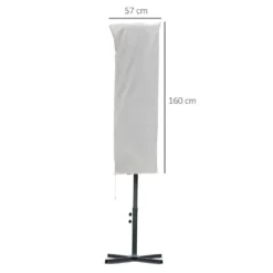 OUTSUNNY Housse De Protection Imperméable Pour Parasol Droit Polyester Oxford -Pas Cher Jardinoa Magasin 1018609 003