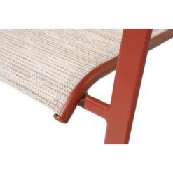 Fauteuil Empilable Ligne ARIES En Aluminium & Toile Coloris Terracotta -Pas Cher Jardinoa Magasin 1044374 004