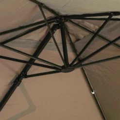 Parasol Déporté 3x3m Et 4 Dalles à Remplir Aluminium Taupe -Pas Cher Jardinoa Magasin 13ebae3509848eb4