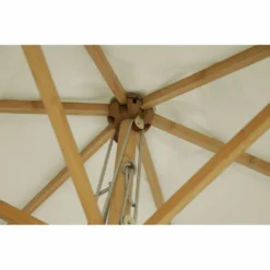 Parasol Droit Poema En Bambou Contreplaqué Et Tissu Beige Clair -Pas Cher Jardinoa Magasin 231b7ca0617b46dc