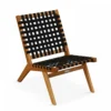 Fauteuil Relax En Bois D'eucalyptus Noir
