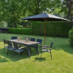 Parasol Droit 3x3 M Noir Pegasia -Pas Cher Jardinoa Magasin 38d72d47001a99e0