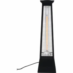 Chauffage électrique Radiant En Fibre De Carbone "volcano" - 2000w - Noir