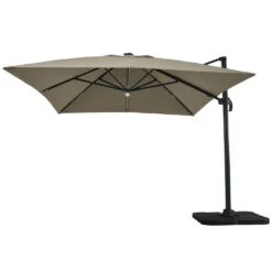 Parasol Déporté Led 3x4m Rectangle En Aluminium - Rotatif 360° - Taupe- Rome 12 Parasol Déporté Led 3x4m Rectangle En Aluminium - Rotatif 360° - Taupe- Rome -Pas Cher Jardinoa Magasin 3fdc8b992081b076