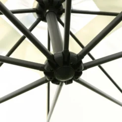 Parasol Déporté 3x3m Et 4 Dalles à Lestées Aluminium Blanc -Pas Cher Jardinoa Magasin 42d1d476d5e817bc