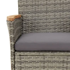 VIDAXL Ensemble De Bistro De Jardin 3 Pcs Coussins Gris Poly Rotin -Pas Cher Jardinoa Magasin 493ad2a6196150a3