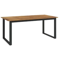 VIDAXL Table De Jardin Et Pieds En Forme De U 180x90x75 Cm Bois Acacia
