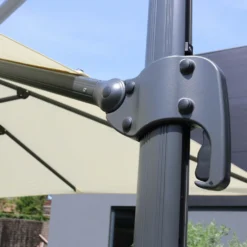 Parasol Déporté Carré 3 X 3m En Aluminium écru -Pas Cher Jardinoa Magasin 52a328005cd5e908