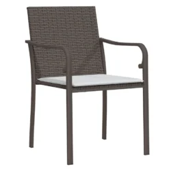 VIDAXL Chaises De Jardin Et Coussins Lot De 4 Marron 56x59x84 Cm Rotin -Pas Cher Jardinoa Magasin 54795d95416cc0a4