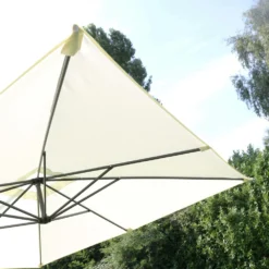 Parasol Déporté Carré 3x3m Aluminium écru -Pas Cher Jardinoa Magasin 614502a6b163fd87