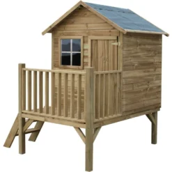 Maisonnette En Bois Avec Toboggan "tomek" -Pas Cher Jardinoa Magasin 623844ffa9d348.08296823