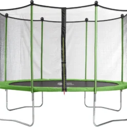 Trampoline " Yoopi " - ø 4.25 M - Avec Filet + Echelle + Couverture + Kit D'ancrage -Pas Cher Jardinoa Magasin 62384502d93aa5.79286448