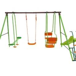 Portique Acier "ludo" - 1.96m - 4 Agrès -Pas Cher Jardinoa Magasin 62384504847658.70803994