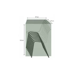 Housse De Protection Pour Chaises 67 X 67 X 120 Cm - Noir