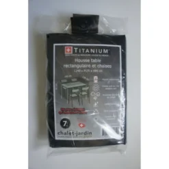 Housse De Protection Pour Table Rectangulaire + Chaises 240 X 170 X 85 Cm - Noir -Pas Cher Jardinoa Magasin 62703794c80fe3.87237424