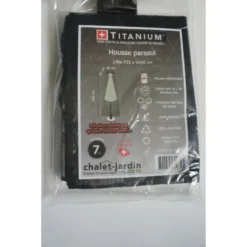 Housse De Protection Pour Parasol 40 X 25 X 185 Cm - Noir -Pas Cher Jardinoa Magasin 62703796523355.26162797