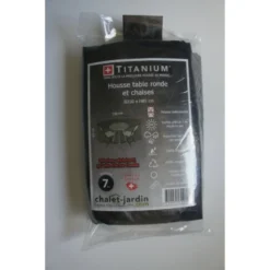 Housse De Protection Pour Table Ronde + Chaises 250 X 250 X 85 Cm - Noir -Pas Cher Jardinoa Magasin 62703796b95c16.57316905