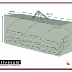 Housse De Protection Pour Coussins 100 X 56 X 51 Cm - Noir