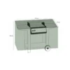 Housse De Protection Pour Barbecue Rectangulaire 130 X 70 X 100 Cm - Noir