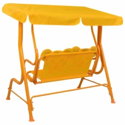 VIDAXL Balancelle Pour Enfants Jaune 115x75x110 Cm Tissu -Pas Cher Jardinoa Magasin 6310a24b053a59.37425693