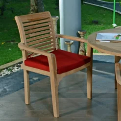 Fauteuil Fixe Empilable En Teck Ecograde Samoa