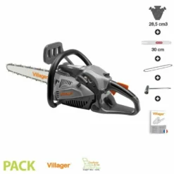 Tronçonneuse élagueuse Thermique 1,4cv 29cc Guide Oregon 30 Cm Anti-vibration Villager Vgs 3011pe -Pas Cher Jardinoa Magasin 634ef110e36976.80225289