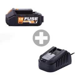 Batterie Lithium Ion 18 Volts 1,5ah Avec Chargeur 2.4a Villager Fuse -Pas Cher Jardinoa Magasin 63503ee5cc1705.43491342