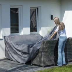 Madison Housse De Meubles D'extérieur 180 X 190 X 85 Cm Gris -Pas Cher Jardinoa Magasin 6364b90da98c77.33410791