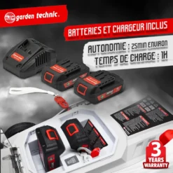 Tondeuse Rechargeable 40v (2x20v) 37cm - Batteries Et Chargeur Fournis - Elem Ga -Pas Cher Jardinoa Magasin 63c136734e8a95.49048076