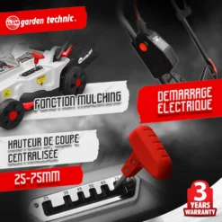 Tondeuse Rechargeable 40v (2x20v) 37cm - Batteries Et Chargeur Fournis - Elem Ga -Pas Cher Jardinoa Magasin 63c13673535001.05914608
