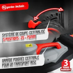 Tondeuse à Gazon électrique 1500w - Largeur De Coupe 37cm - Elem Garden -Pas Cher Jardinoa Magasin 63c1367c5ec8b2.44512653