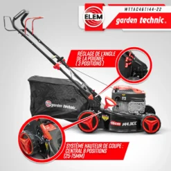 Tondeuse Thermique Autotractée 144.3cc - Largeur De Coupe 46cm - Elem Garden -Pas Cher Jardinoa Magasin 63c1367d745029.32057082
