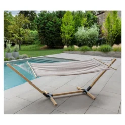 Kigali Xl - Hamac Sur Pied - 1 Place - Beige -Pas Cher Jardinoa Magasin 63cfe7f693da96.34608888