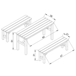 Ensemble Table Et Chaise Enfant En Bois- Table Enfant Avec 2 Chaises - H51x60x36 Cm - M014 -Pas Cher Jardinoa Magasin 63eb3fcd479971.60694685
