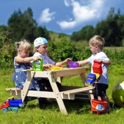 Table Enfant Pour Le Jardin - Table Et Chaise Enfant Avec Boite De Rangement -90x90xh50 Cm - M010-1 -Pas Cher Jardinoa Magasin 63eb3fd02c1c66.09780358