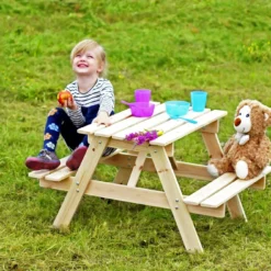 Table Enfant En Bois – Table Et Chaise Enfant - 81x60xh50 Cm - M012-1 -Pas Cher Jardinoa Magasin 6405d9b6a82fe0.60677431