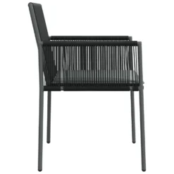 VIDAXL Chaises De Jardin Et Coussins Lot De 4 Noir 54x60,5x83,5 Cm -Pas Cher Jardinoa Magasin 64118ffef83e13aa