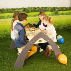 Axi Kylo Xl Table Pique Nique Enfant En Bois Gris & Blanc -Pas Cher Jardinoa Magasin 641d40290c69d4.65303236