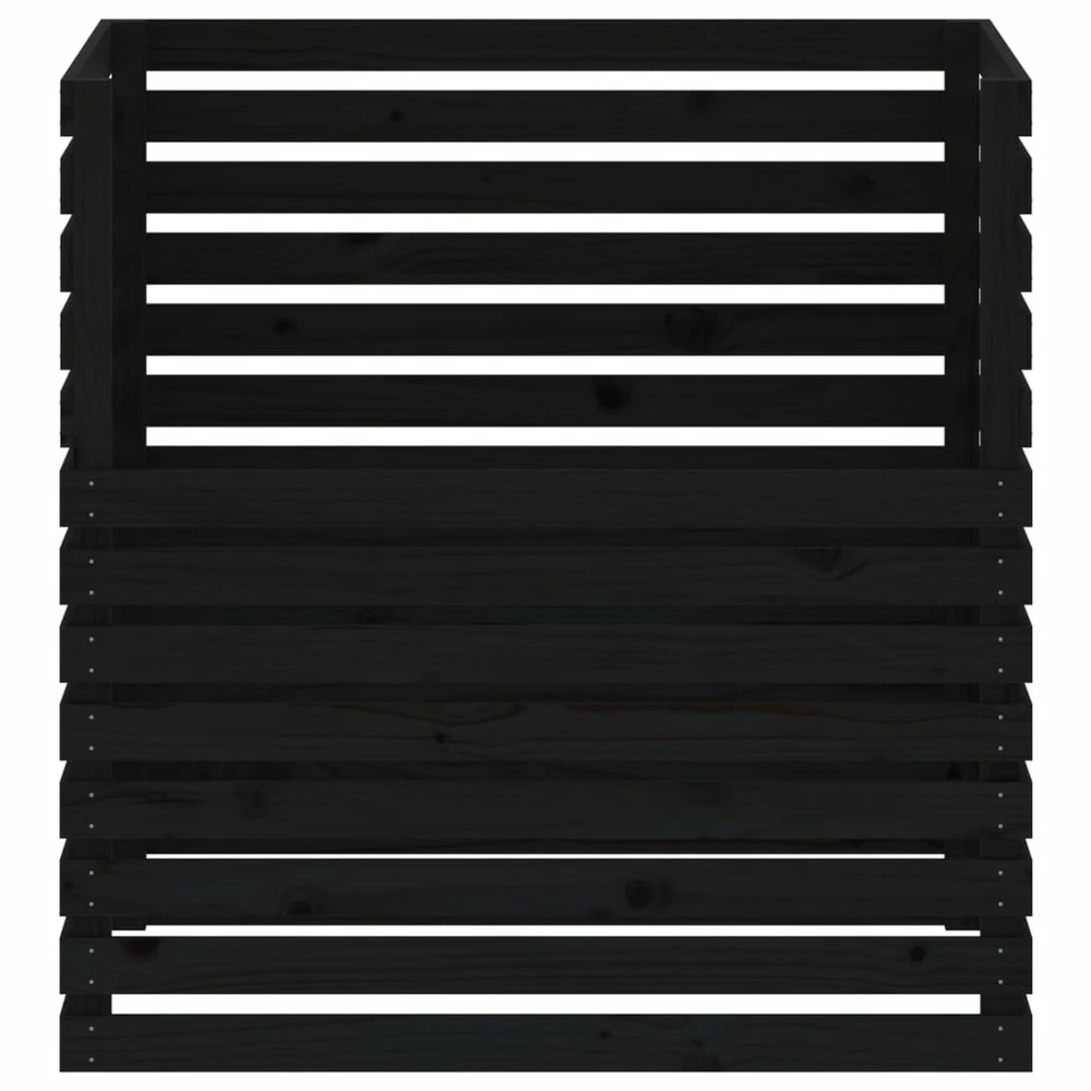 VIDAXL Composteur Noir 100x100x102 Cm Bois Massif De Pin 5 VIDAXL Composteur Noir 100x100x102 Cm Bois Massif De Pin – Image 5