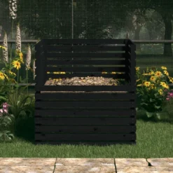 VIDAXL Composteur Noir 100x100x102 Cm Bois Massif De Pin 9 VIDAXL Composteur Noir 100x100x102 Cm Bois Massif De Pin -Pas Cher Jardinoa Magasin 6422e3c7a18232.08661791