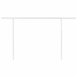 VIDAXL Auvent Automatique Rétractable Avec Poteaux 4,5x3,5 M Crème -Pas Cher Jardinoa Magasin 6426dd9e500e11.36643918