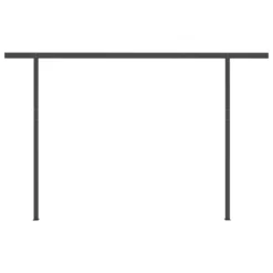 VIDAXL Auvent Automatique Et Capteur De Vent Led 4,5x3,5 M Anthracite -Pas Cher Jardinoa Magasin 6426ddb325b331.22897235