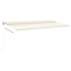 VIDAXL Auvent Manuel Rétractable Avec Led 600x350 Cm Crème -Pas Cher Jardinoa Magasin 6426ddb3c04e31.54794028
