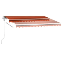 VIDAXL Auvent Automatique Capteur De Vent/led 300x250 Cm Orange/marron -Pas Cher Jardinoa Magasin 6426ddbb5ee3c7.09234546